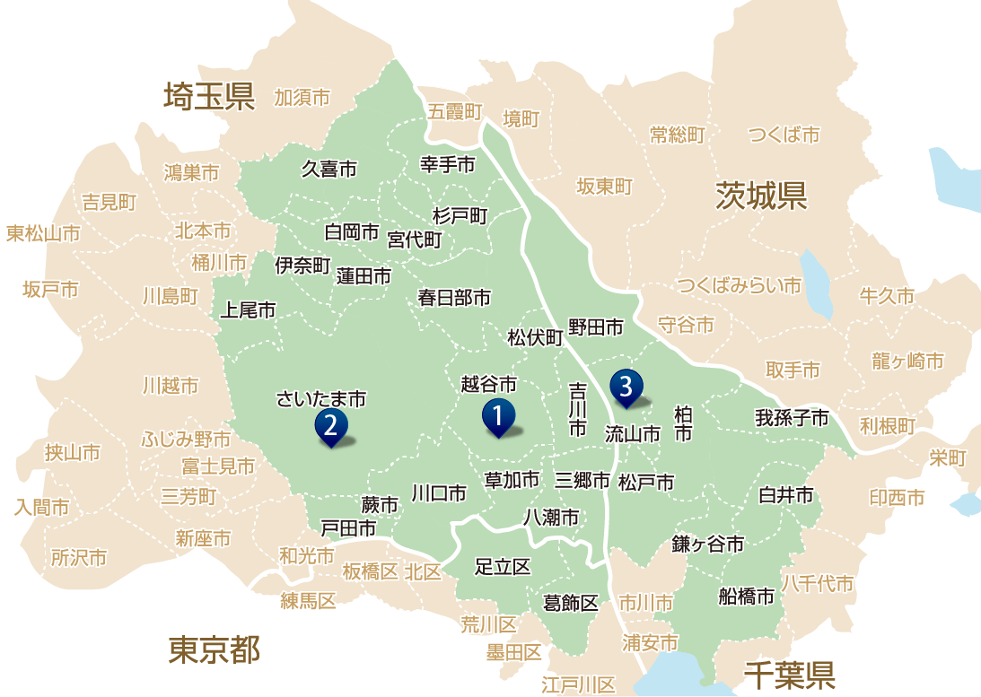 対応エリアマップ