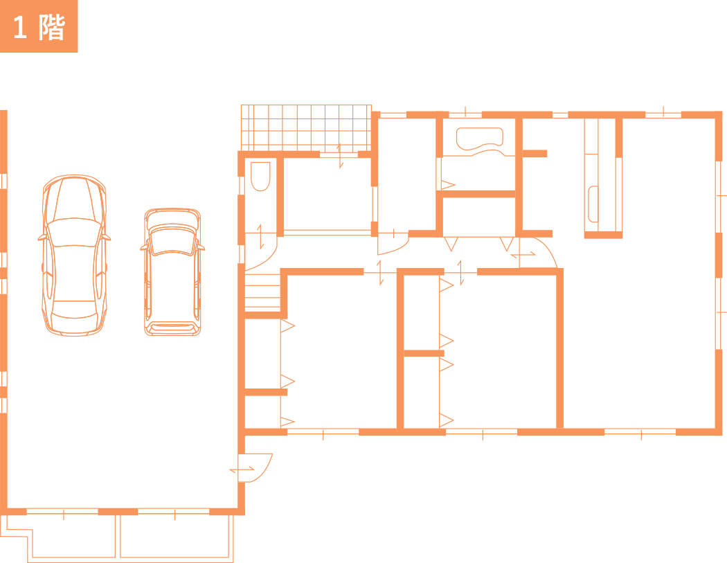 半同居スタイル間取り図1
